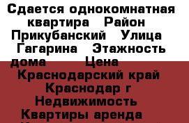 Сдается однокомнатная квартира › Район ­ Прикубанский › Улица ­ Гагарина › Этажность дома ­ 10 › Цена ­ 12 000 - Краснодарский край, Краснодар г. Недвижимость » Квартиры аренда   . Краснодарский край,Краснодар г.